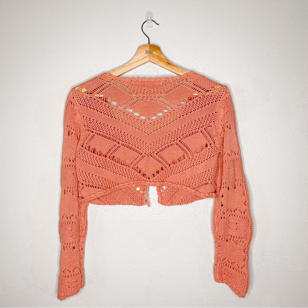 Free People‎ Beach Morgan Fauxchet Cropped Y2K Sweater - Picture 5 of 8